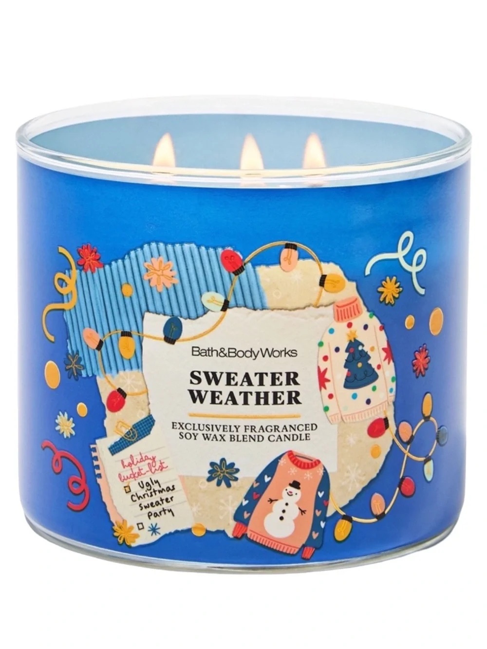Bath & Body Works Sweater Weather 3-Wick Candle (New)